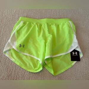 NWT: Under Armour Women's Neon Green Shorts